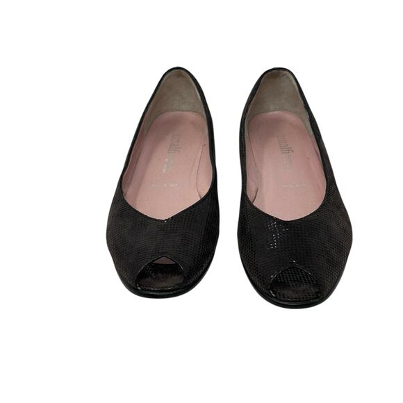 Amalfi brown waffled suede peep toes shoes size 8 - Picture 5 of 15